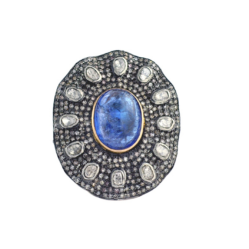 Tanzanite Pave Ring