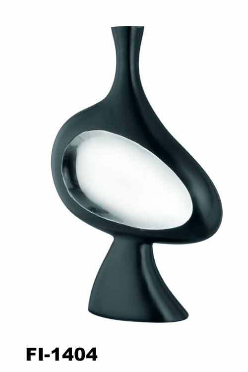 Flower Vase - Ceramic 12x8x5 Inches, Black | Elegant Design, Durable, Unique Shape, Modern Style, Versatile Use