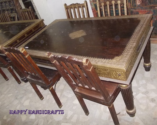 WOODEN DINNING TABLE AND CHAIR SET