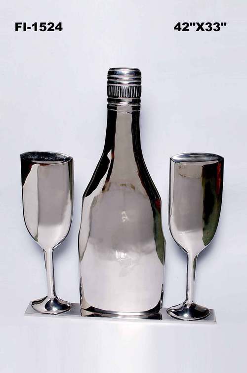 Decorative Item - Aluminum 42"x33", Silver | Elegant Design, Durable Material, Polished Finish, Modern Style, Fine Craftsmanship