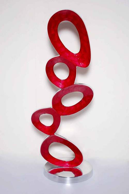 Decorative Item - Steel, 70cm Height, Red | Elegant Design, Modern Art, Durable Material