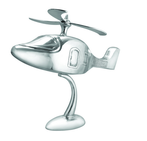 Helicopter - Metal, 12x10x5cm, Silver | Collectible Item, Detailed Design, High Quality, Stylish Decor, Unique Gift