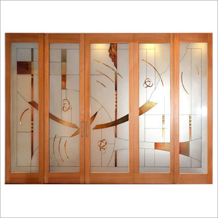Door With Cluster Bevels & Staining