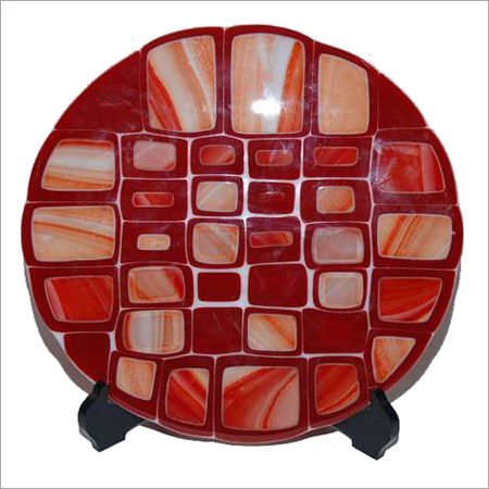 Round Fused Glass Plate