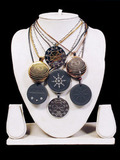 Quantum Science Pendant - Natural Minerals, Varied Diameter, Black | Anti-aging Effects, Enhanced Immunity, Improved Focus, Energy Boost