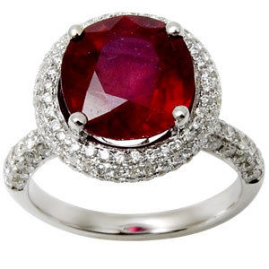 Micro Pave Setting Diamonds Ruby Ring Supplier Gender: Women'S