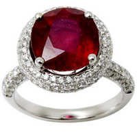 Micro Pave Setting Diamonds Ruby Ring Supplier Gender: Women's