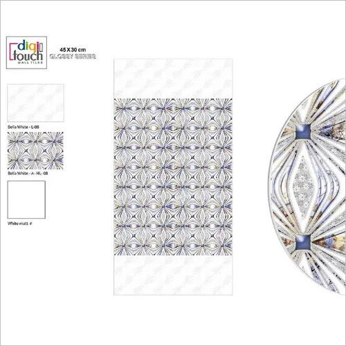 White Print Luster Wall Tiles