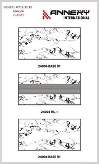 Black And Grey Shade Ceramic Wall Tiles 30x60