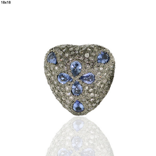 Tanzanite Diamond Heart Finding