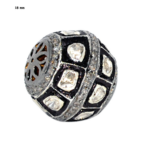 18mm Rosecut Diamond Handmade Bead
