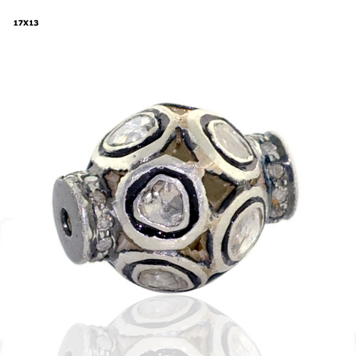 17 X 13mm Rosecut Diamond Bead