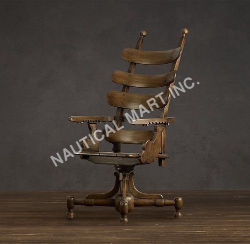 Vintage French Dentist Wooden Chair