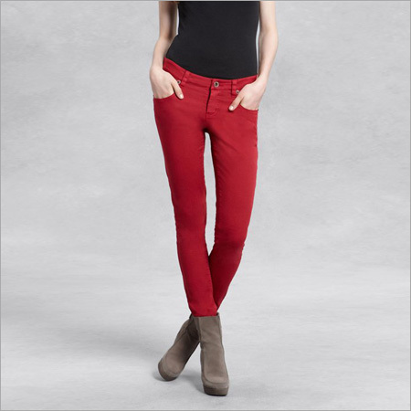 Ladies Slub Twill Denim Jeans
