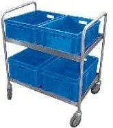 Plate Collection Trolley With Crates