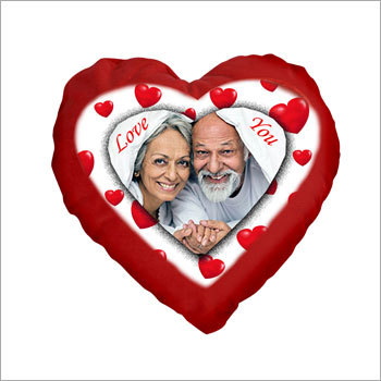 Velvet Heart Shaped Cushion