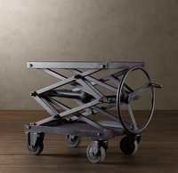 Industrial Scissor Lift Table - Steel, 36" x 24" x 18" | 1000 lbs Weight Capacity, Caster Wheels, 18" Lifting Height