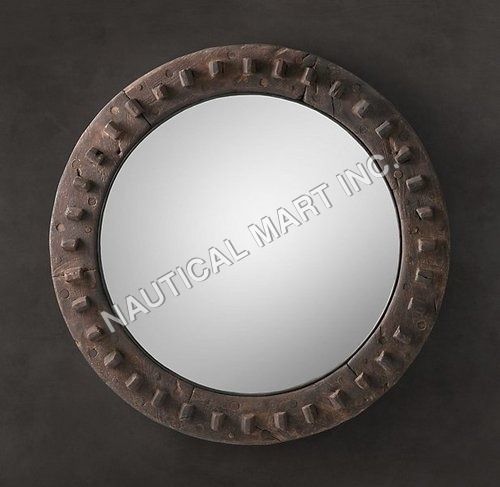 18th C. European Cog Wheel Mirror