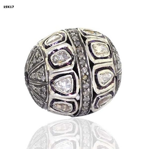 19 X 17mm Rosecut Diamond Bead