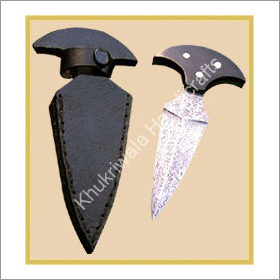 Damascus Push Dagger