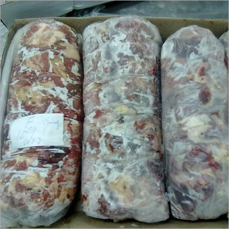 Trimming Frozen Buffalo Meat