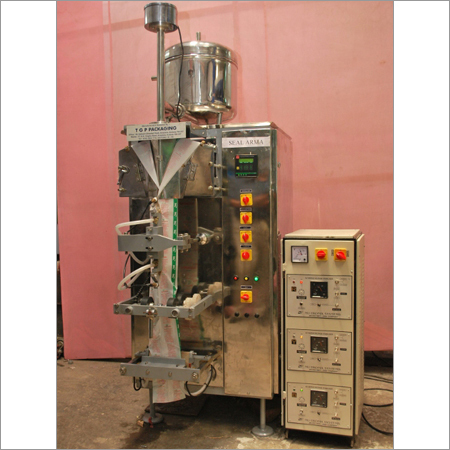 Liquid Pouch Packing Machine - Electric Drive, 3.5x4.5x5.5 ft, Silver | High Efficiency, Eco Friendly, Automatic with PLC Control