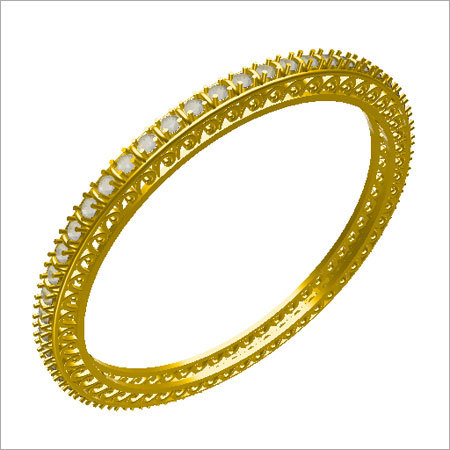 Gold Diamond Bangle