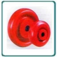 Red Polymer Wheels - Durable Flame Proof Rust Proof - Easy To Operate, Smooth Functioning For Heavy Industry Trolleys & Carts