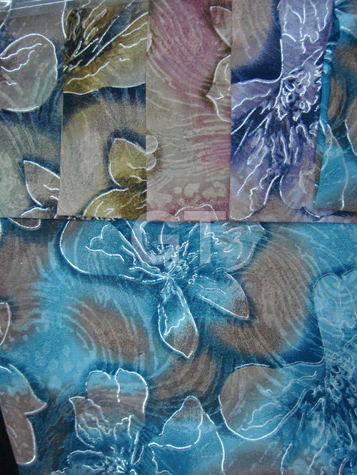 Printed Georgette fabric with foil