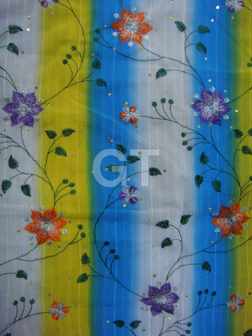Multicolour Embroidery and Sequins