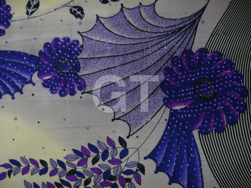 Stones and value addition on printed fabric