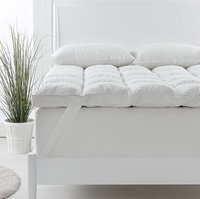 Mattress Topper - Soft Plush Micro Fibre, 2-inch Thickness, Breathable Design | Modern Plain Style For Home & Hotel Use