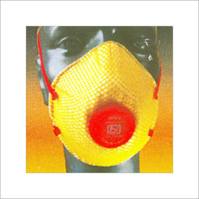 Respirators - 3-Ply Non-Woven Yellow, Half Face Seal | Dust Protection, Easy Breathing, Adjustable Fit, One-Way Valve