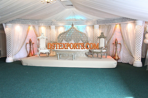 MUSLIM WEDDING CARVED FURNITURE STAGE 