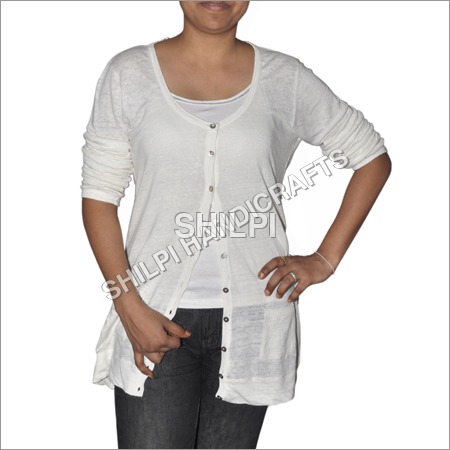 Light In Weight Linen Knitted Cardigan