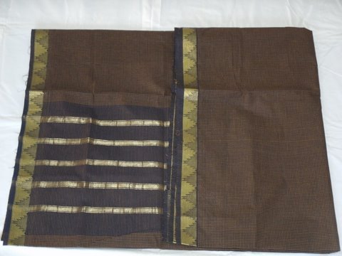 Brown Cotton Sarees