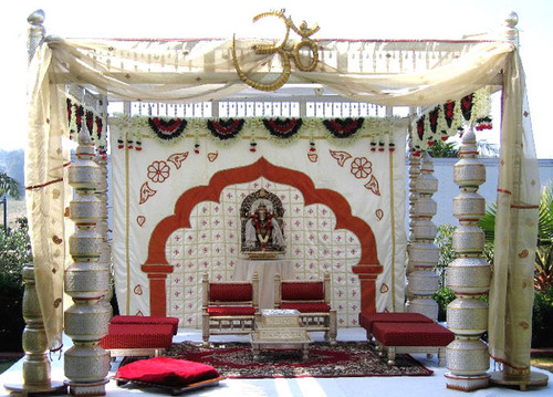 Fiber Wedding Mandap & Decorations - Fiber Matka Pillars