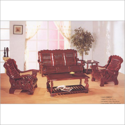 Wooden Sofa - Wood, Varied Dimensions, Dark Brown | Elegant Design, Durable, Comfortable Seating, Roomy, Polished Finish