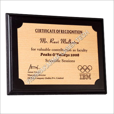 Acrylic Certificates