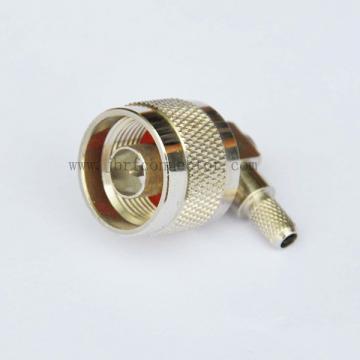 N Male Right Angle Crimp Connector for RG58/U Cable