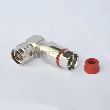 N Male Right Angle Connector for 1/2 Superflexible Cable - Brass/Nickel