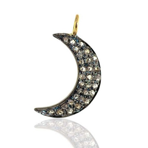 Diamond Moon Gold Charm