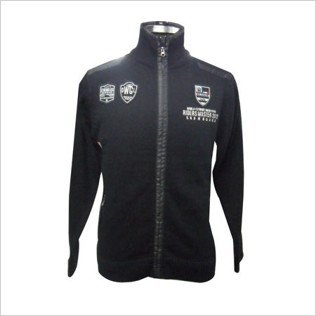 Gents Sweaters - Cotton Blend, M-XXL, Black, Zipper Closure | Soft Fabric, Customizable, Durable, Warm, Stylish