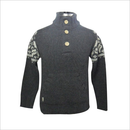 Hi Neck Button Sweaters