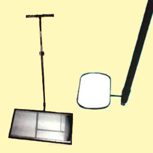 UNDER VEHICLE MIRROR - Glass and Steel Material, 12x8 Inches Size, Adjustable Height 30-60cm, Black Color | Durable Design, Easy Installation, Enhanced Safety, Wide Viewing Angle, Improved Visibility