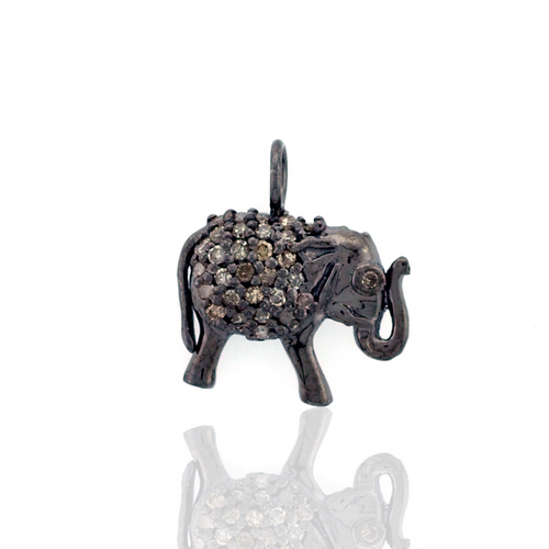 Designer Diamond Elephant Charm Finding