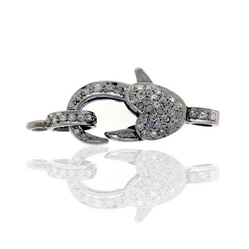 Pave Diamond Connector Sterling Silver Finding
