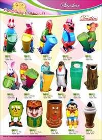 Fibre Dustbins - Fibre Material, Industrial Application, Multicolor Design, 5-year Shelf Life | Ideal For Waste Management In Industrial Settings