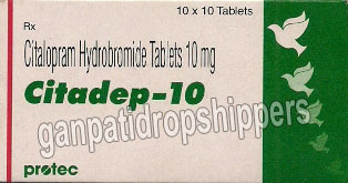 Generic Celexa Pills - 10mg Tablets, Citalopram by Protec | Depression Treatment, SSRI, Mood Improvement, 30 Count
