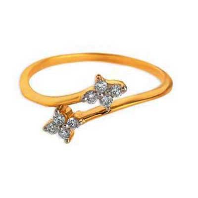 Ag Real Diamond SIMILAR FLOWER SHAPE DIAMOND RING AGSR0153